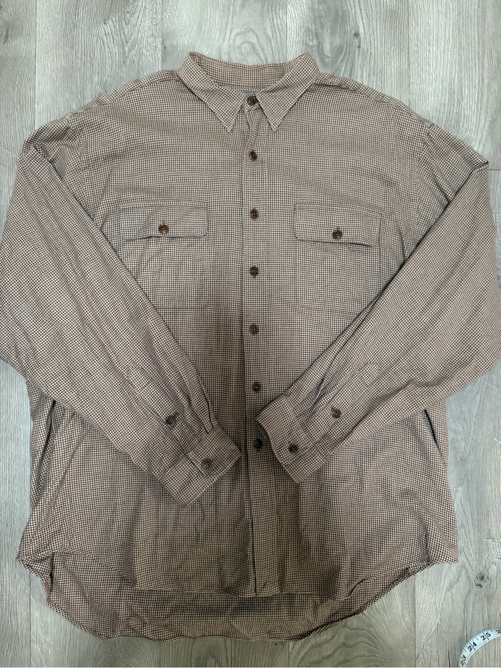 Vintage Polo Ralph Lauren Houndstooth Button Up Sz XXL